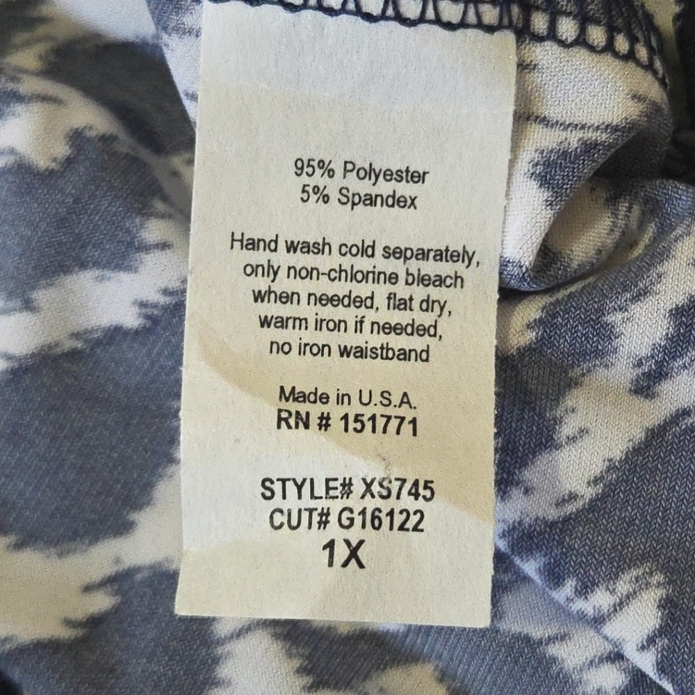 Le Lis Women's Navy +White Animal Print Skirt Sz XL Made In USA - Picture 6 of 7